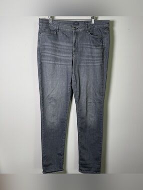 J.Jill Denim Boyfriend Straight Leg Ankle Jeans 14 Tall Gray Wash Tencel Blend